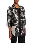 Abstract Flower Jacquard Easy Jacket