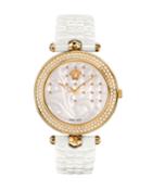 40mm Vanitas White Ceramic Watch W/ Diamonds