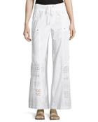 Gia Lace-inset Wide-leg Pants