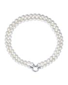 Detachable 2-row Pearl Necklace, White