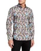 Men's Building-print Long-sleeve