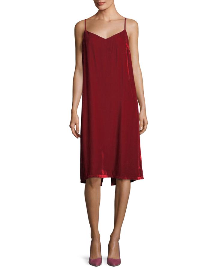 Jana V-neck Velvet Midi