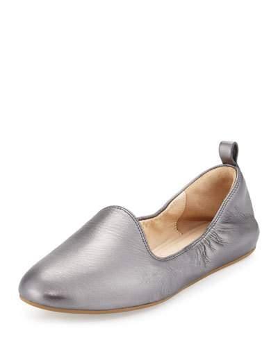 Tali Metallic Leather Loafer, Dark