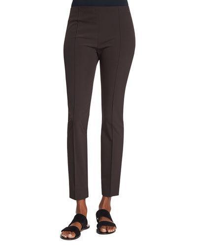 Skinny-leg Ankle Pants, Cigar (choco)
