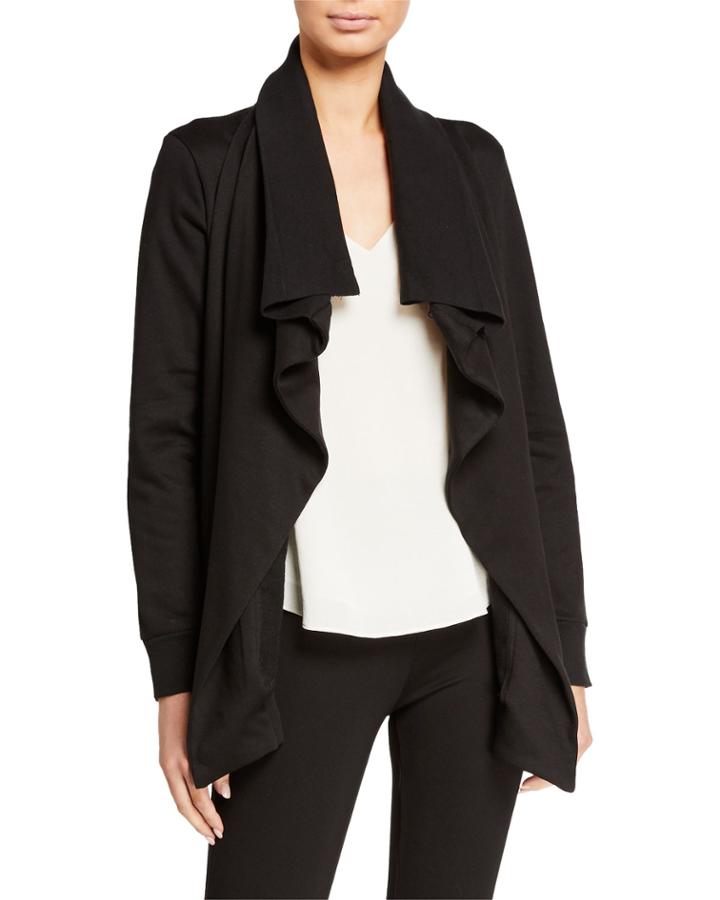 Drape Cardigan W/ Zip Detail