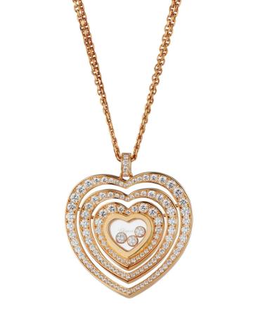 Cuore 18k Rose Gold Diamond Pendant Necklace