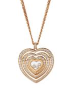 Cuore 18k Rose Gold Diamond Pendant Necklace
