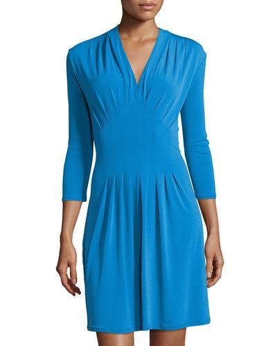 Tinka V-neck 3/4-sleeve Dress,