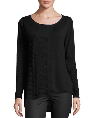 Textured-knit Layered