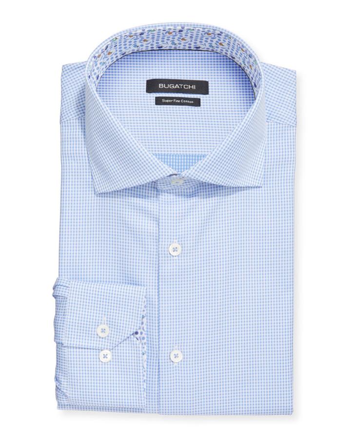 Men's Check Print Dress