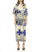 Penelope Printed Kimono Wrap Dress