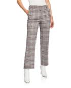 Straight-leg Check Trousers