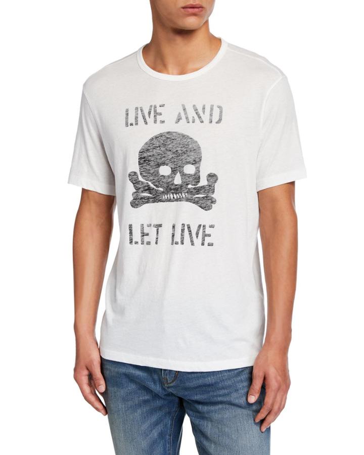 Men's Live And Let Live Skull Graphic T-shirt