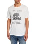 Men's Live And Let Live Skull Graphic T-shirt