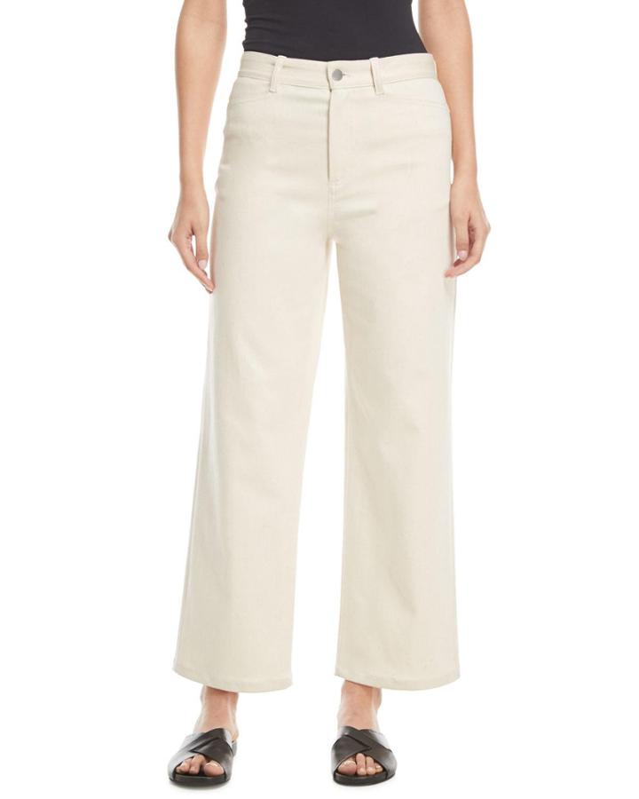 Mid-rise Wide-leg Cropped Jeans