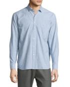 Textured Long-sleeve Woven Sport Shirt,