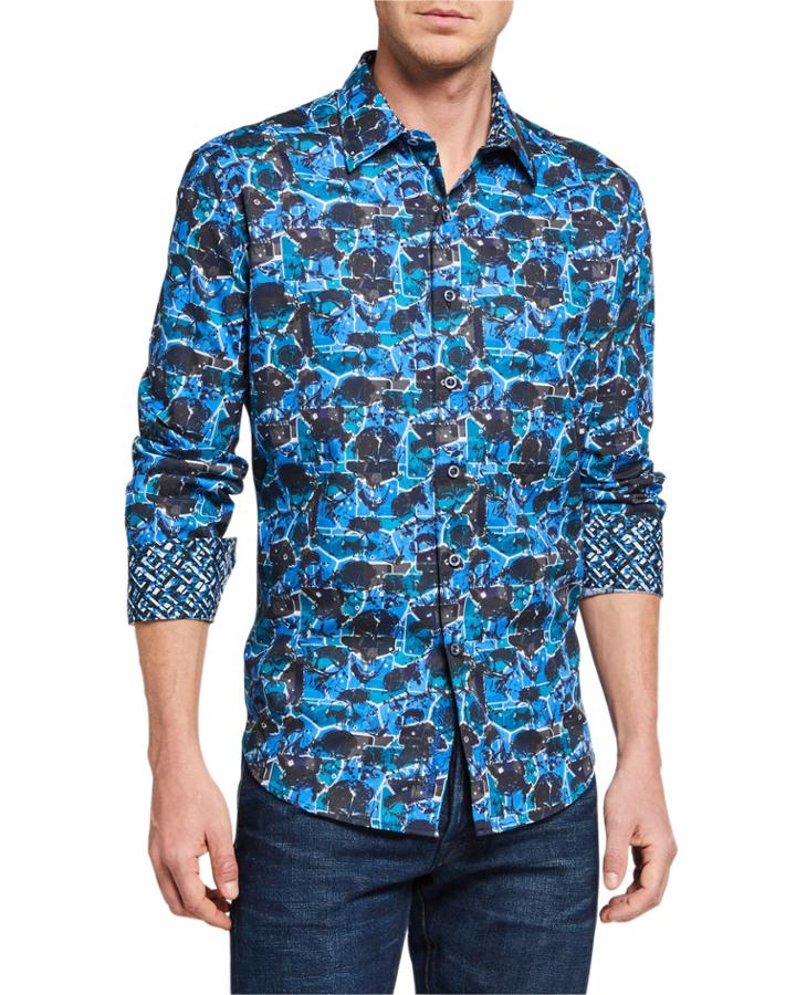 Men's Gaston Printed Long-sleeve