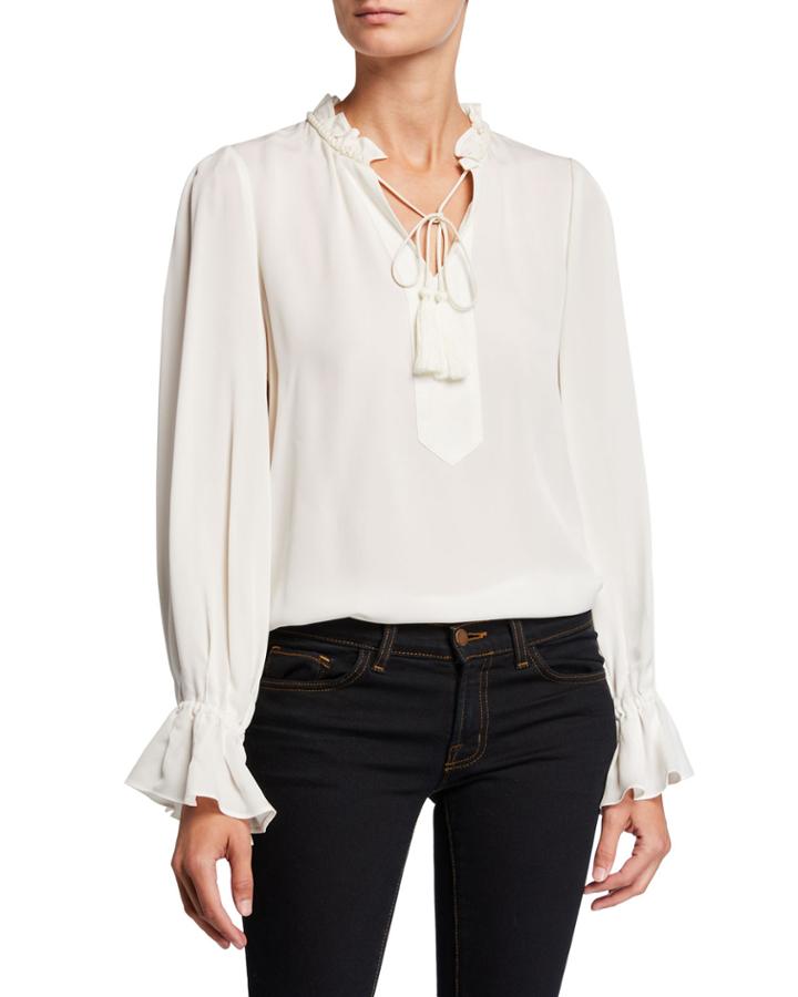 Cara Tassel-tie Long-sleeve