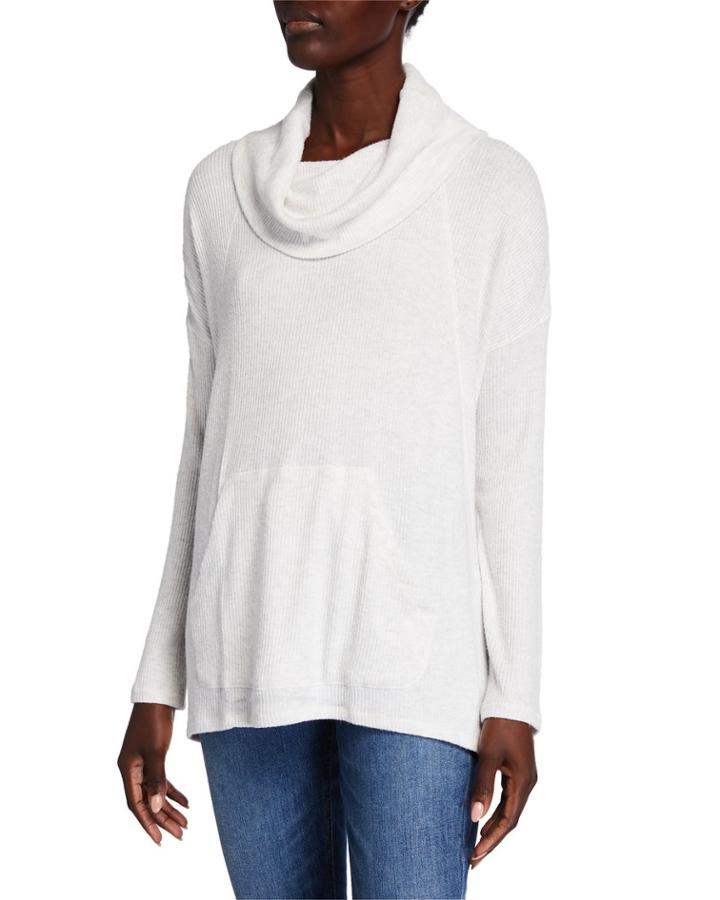 Easy Cowl-neck Long-sleeve Top