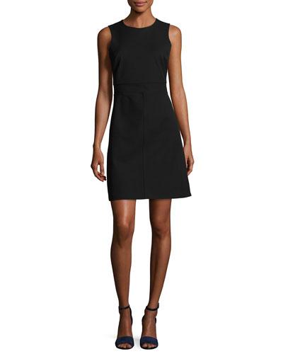 Raneid Jetty Sleeveless Dress, Black