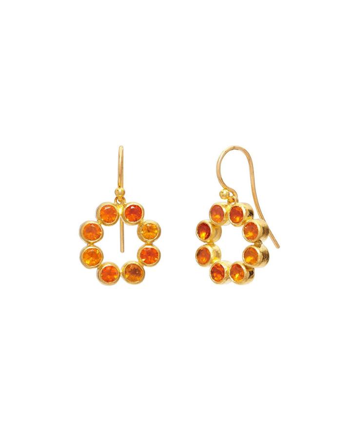 One-of-a-kind Pointelle Circle Earrings W/