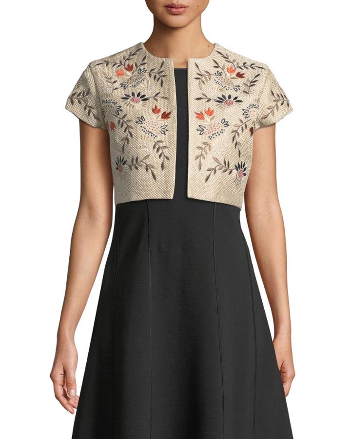 Floral Cropped Bolero Jacket