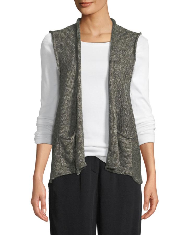 Rolling-front Linen Waistcoat Vest