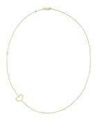 18k Yellow Gold Side-heart Necklace