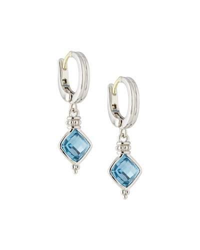 Cushion-cut Indigo Spinel Drop Earrings