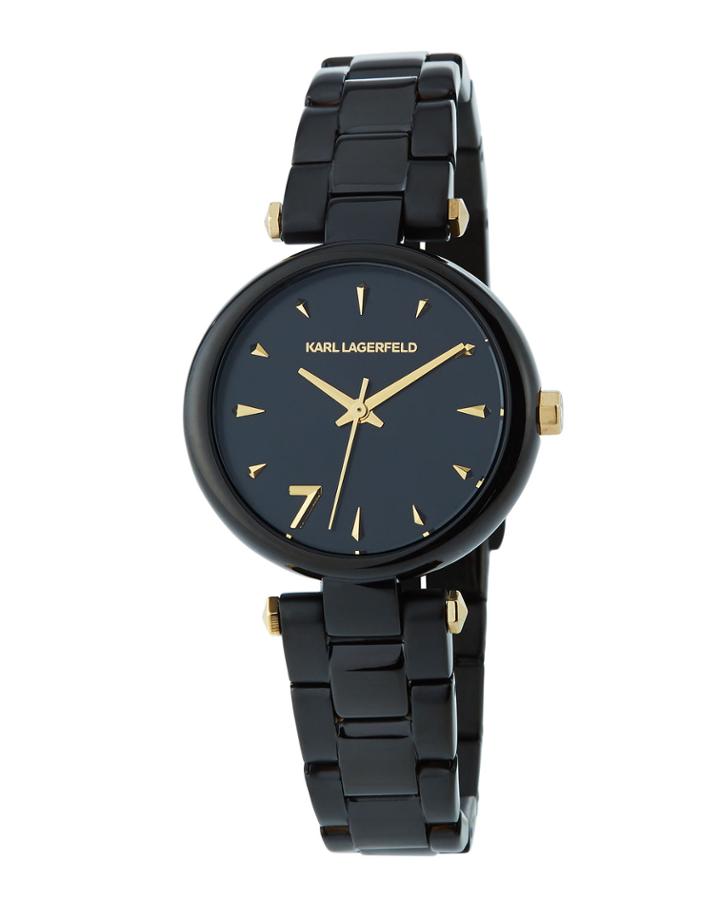 34mm Aurelie Bracelet Watch, Black/gold