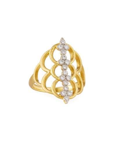 Moroccan 18k Diamond Center Ring,