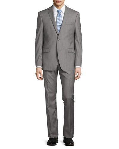 Modern-fit Solid Wool Two-piece Suit,