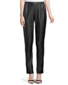 Bi-stretch Faux-leather Pants, Black