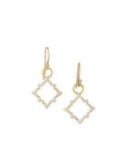 Moroccan Open Earrings Charms With Diamonds