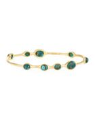 18k 9-stone Bangle In Bronze Turquoise