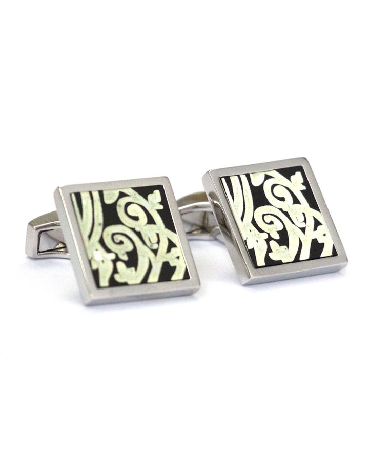 Square Mother-of-pearl Mosaic Cufflinks