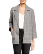 Glen Plaid Open Jacket