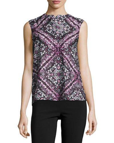 Alex Sleeveless Blouse, Orchid/black