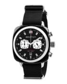 Clubmaster Sport Acetate Chronograph Watch, Black/white