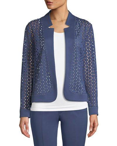 Laser-cut Open-front Jacket