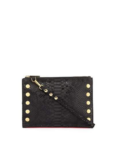 Spencer Licorice Embossed Crossbody Bag