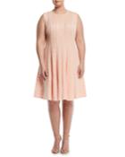 Floral-burnout Fit & Flare Dress,
