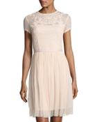 Angelica Bead-embellished Dress, Blush