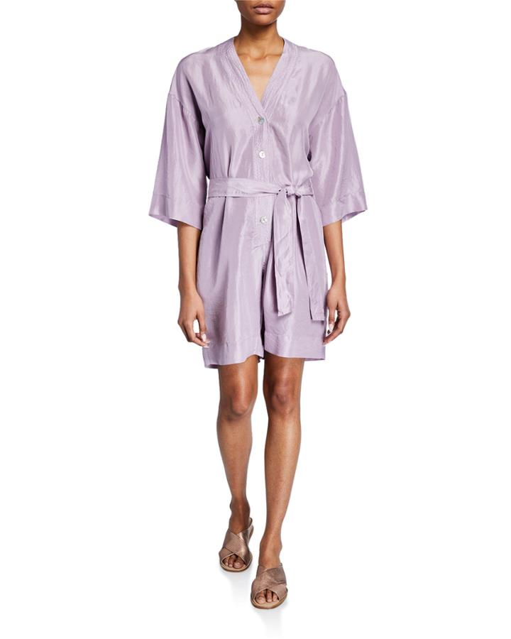 Half-sleeve Silk Habutai