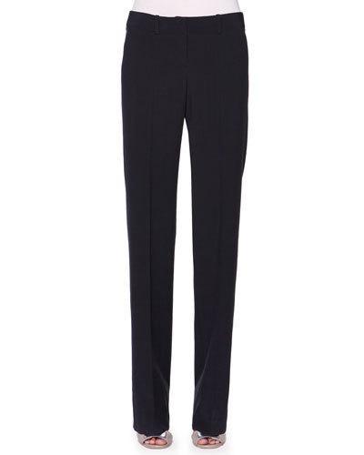 Flat-front Seersucker Pants