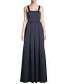 London Satin Open-back Gown