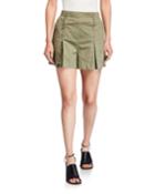Lace-up Pleated