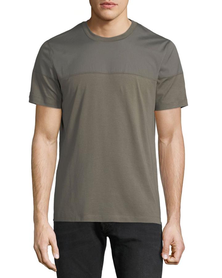 Men's Mixed-media Crewneck Tee