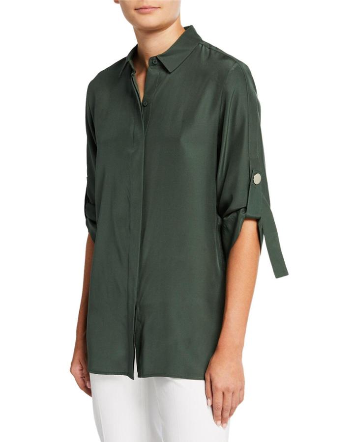 Jeslyn Button-down Tab-sleeve