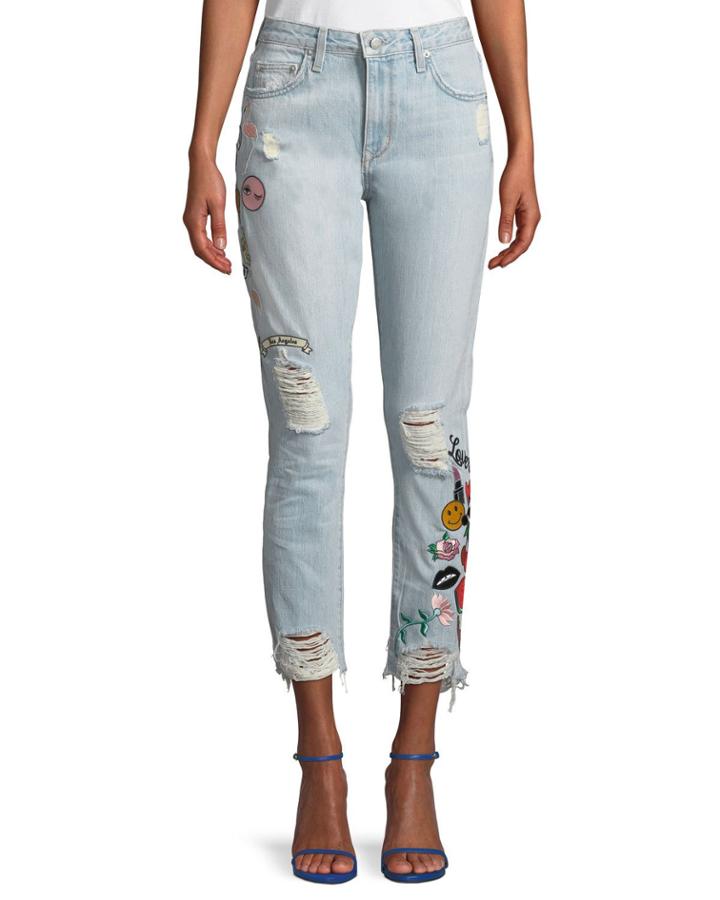 Logan High-rise Patchwork Jeans